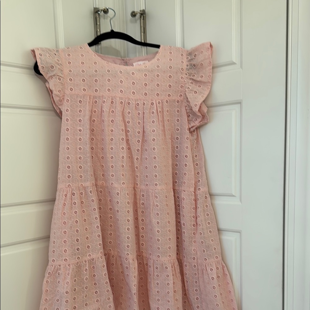 NWOT Pink Lily BABY Pink Smocked Tiered Sundress/ROMPER